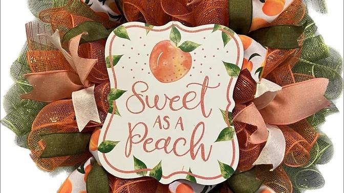 How to make a Peach Wreath | Hard Working Mom |How to