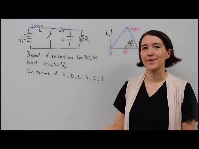 Boost Converter Voltage Equation in Discontinuous Conduction Mode (DCM)