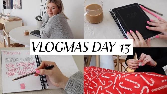 VLOGMAS IN NEW YORK DAY 13: plan with me ft. MY NEW PLANNER! secret santa party + what I got