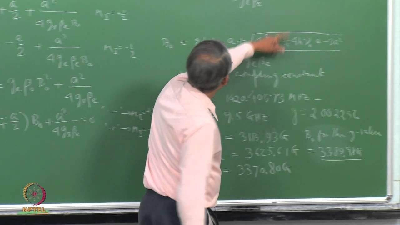 Mod-01 Lec-18 Second-order Effects on EPR Spectra