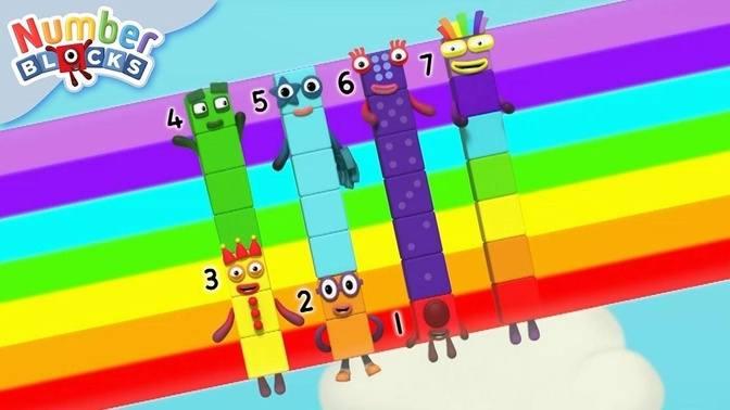 Rainbow Friends & Numberblock Seven | Learn to count for kids ...