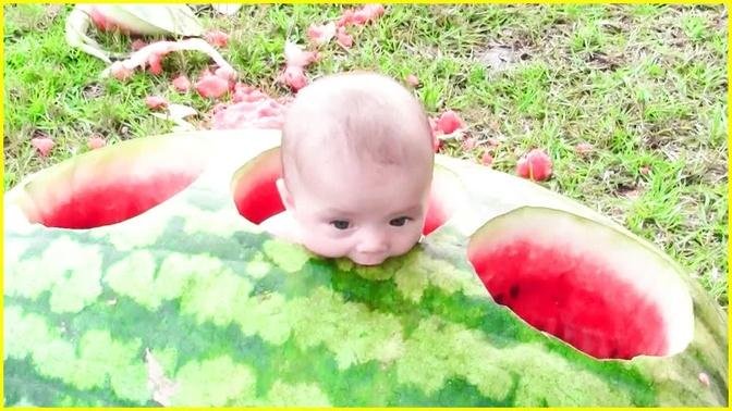 Try Not To Laugh : Baby Eating Fruit For The First Time | Funny baby video
