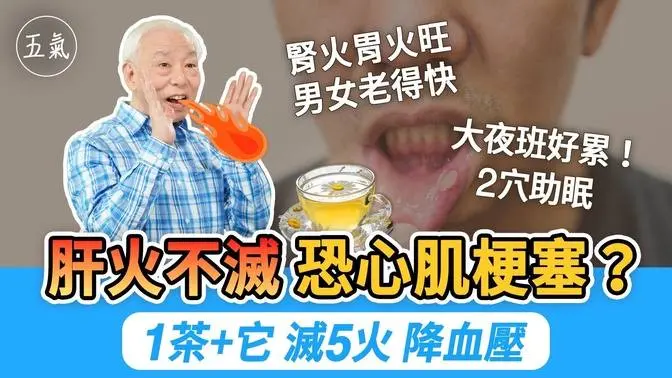 快幫身體滅滅火！人體有5把火，你中了哪一種？11點後睡的人，按2穴護肝幫心臟解壓。喝水＋1花，解火毒調身體，少吃這1味食物。降胃火吃什麼？3菜吃起來。喝1茶去肺火｜胡乃文開講Dr.HU_250