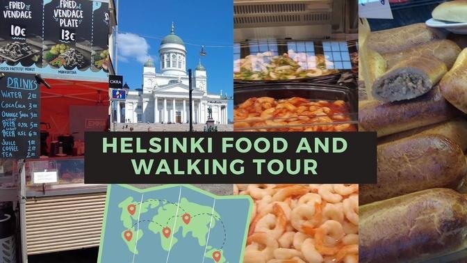 Helsinki, food in Finland, city tour and old market hall FINLAND STREET FOOD!  4k UHD