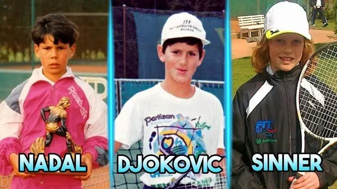 Tennis Players When They Were Kids - Novak Djokovic , Nadal , Alcaraz & More
