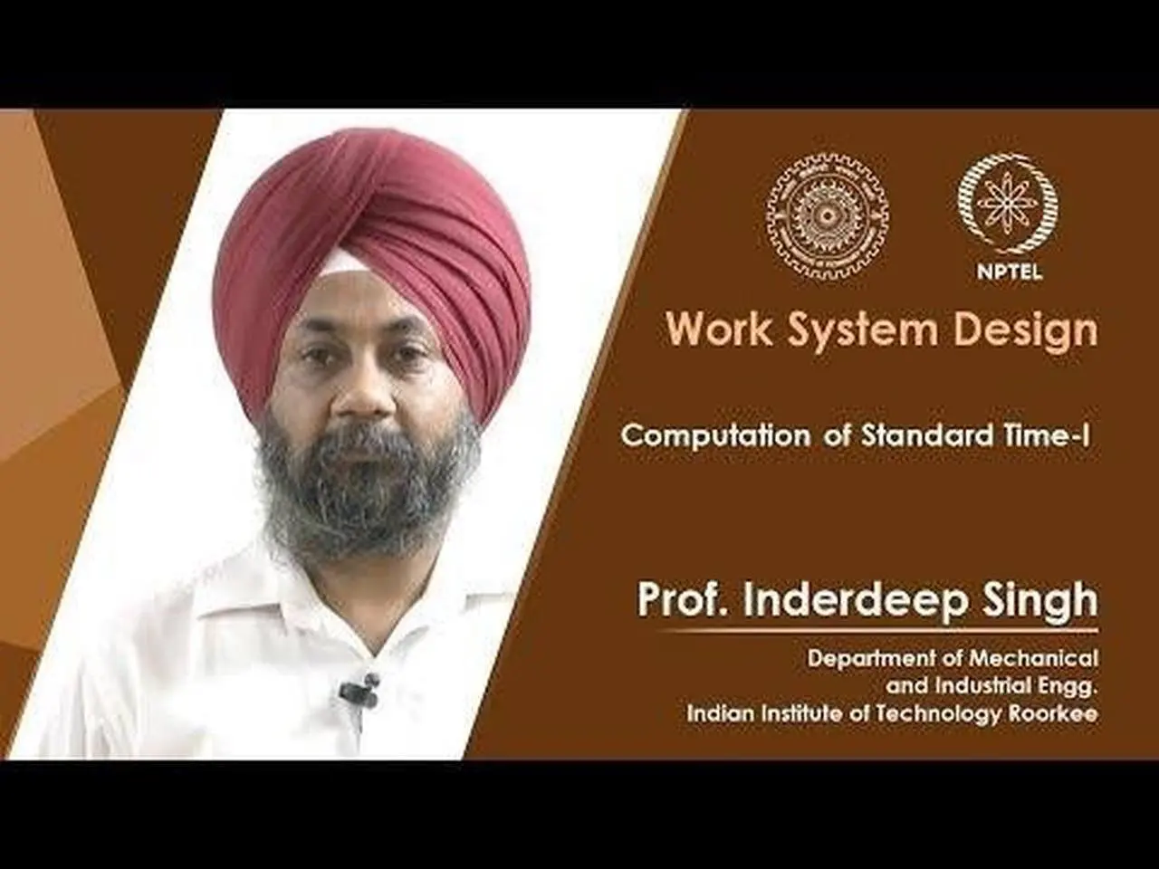 Computation of Standard Time-I