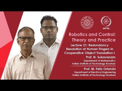 Lecture 21: Redundancy Resolution of Human Fingers in Cooperative Object Translation-I