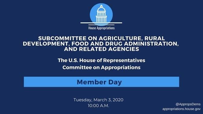 Member Day Agriculture Subcommittee (EventID=110525)