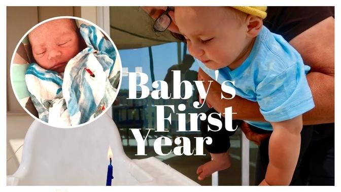 Newborn to One Year Old In 5 Minutes - Video Montage 0 - 12 Months Baby's First Year