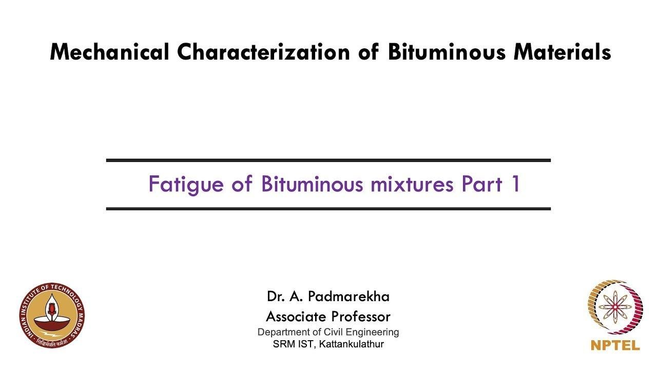 Fatigue of Bituminous mixtures Part 1