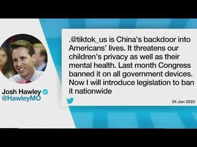 US Senator calls for nationwide ban of TikTok over security concerns