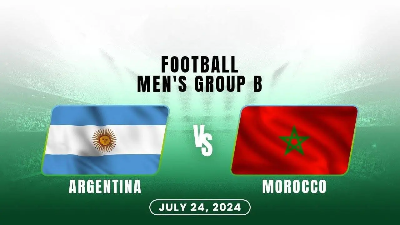 Olympics Men's Football  - Argentina vs Morocco - Group B (Full Game Highlights)
