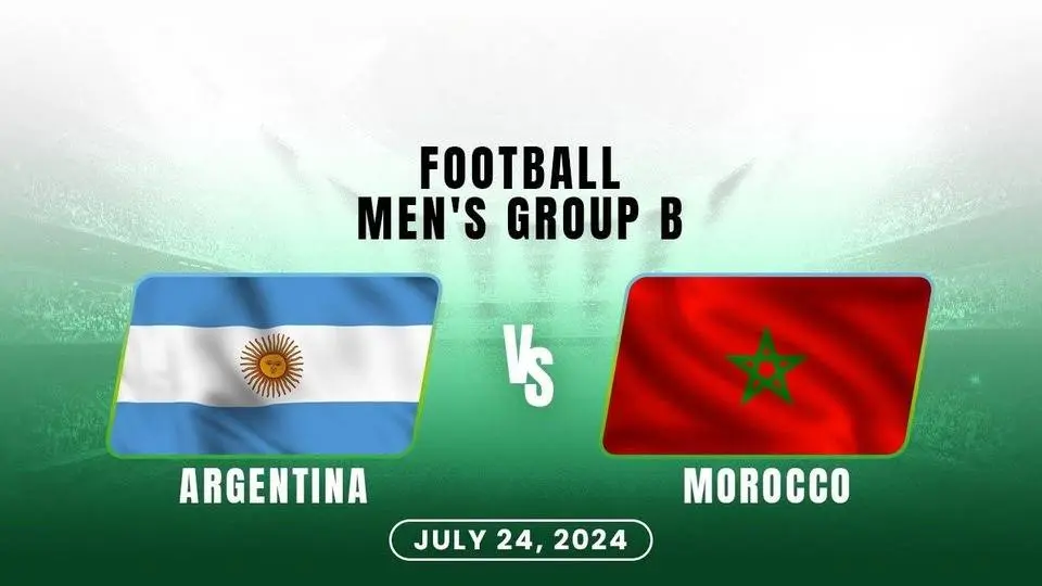 Olympics Men's Football  - Argentina vs Morocco - Group B (Full Game Highlights)