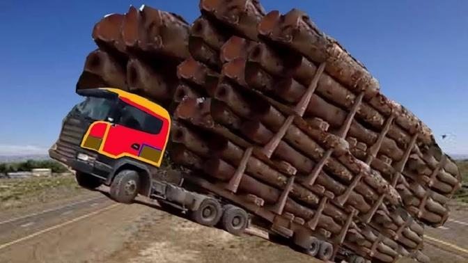 10 Extreme Dangerous Biggest Logging Wood Truck Driving Skill - Heavy Equipment Machines Working