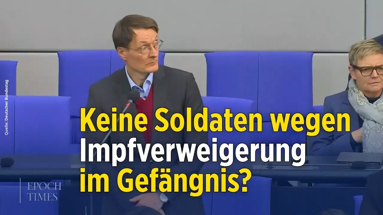 Lauterbach im Bundestag: Kein Soldat sei wegen der Verweigerung der Coronaimpfung im Gefängnis