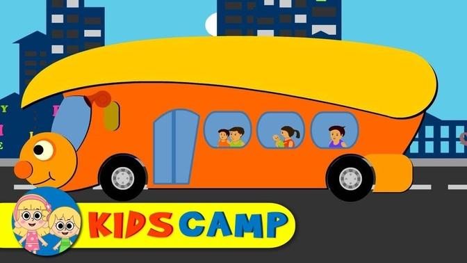 The Wheels on the Bus Go Round and Round _ Nursery Rhymes And Kids Songs by KidsCamp 