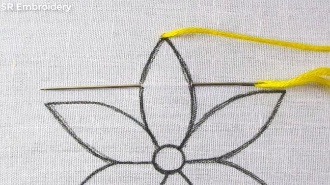 Easy Hand Embroidery Simple Flower Design Fantasy Flower Needle Work Amazing Hand Embroidery Tutor