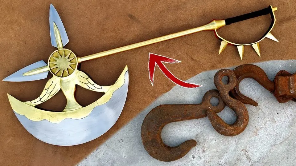Rusted Hook Forged into DIVINE AXE of Rhitta - Complete Process