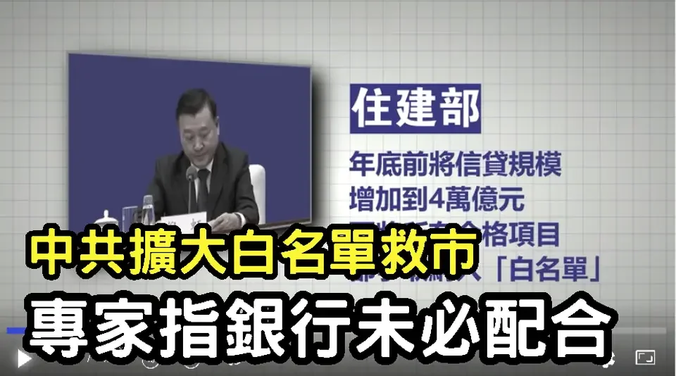 【禁聞】中共擴大白名單救市 專家指銀行未必配合| #中國禁聞