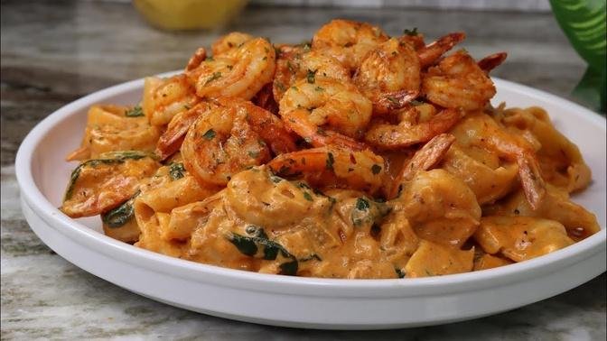 Spicy Creamy Shrimp Pasta Recipe | 30 Minute Meal | Videos | Famous ...