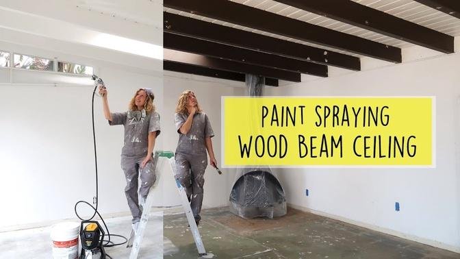 How to paint wood beams