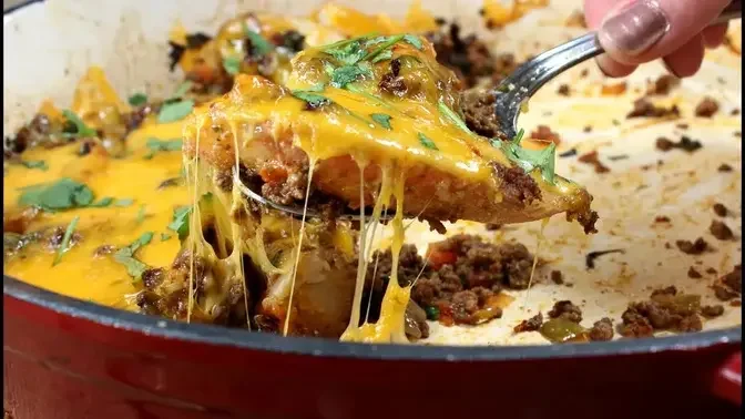 Cheesy Potato Taco Casserole