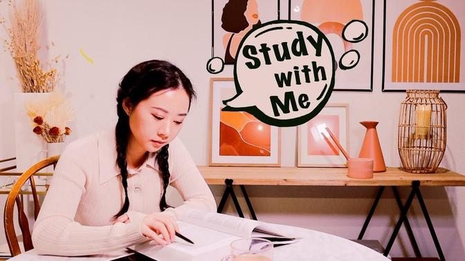 STUDY WITH ME no music   2 HOURS POMODORO STUDY SESSION
