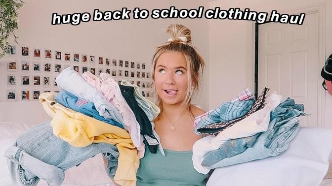 huge back to school try on clothing haul
