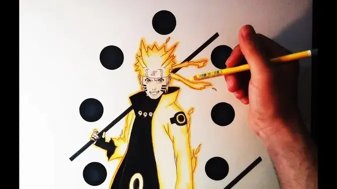 Cómo dibujar a Naruto en Modo Sabio de los 6 caminos | How to Draw Naruto