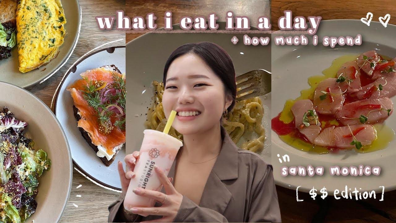 what i eat in a day (+ how much i spend) as a student living in LA 🍝🍴