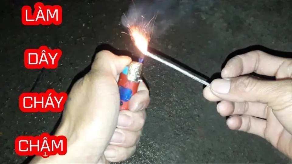 cách làm dây cháy chậm