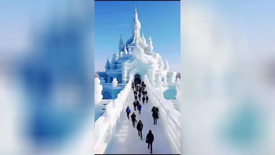 #松花江雪花雕塑成品 #WinterBeauty 
