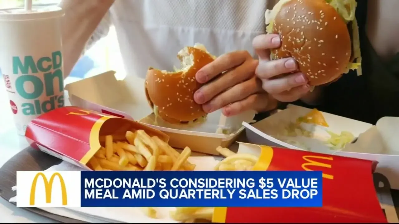 McDonald's considering $5 value meal amid quarterly sales drop