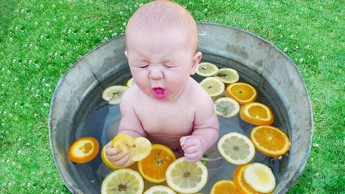  Funny Reaction Baby Eat Lemon for the first time | Funny Kids