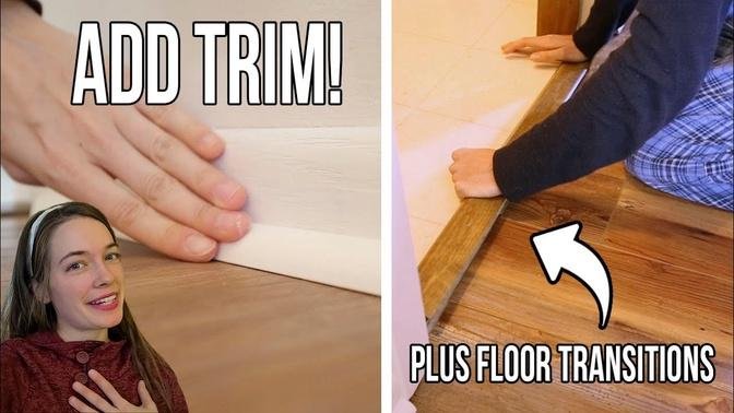 How To Add TRIM And FLOOR TRANSITIONS At Home   672 