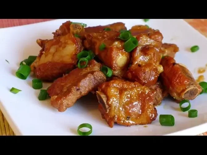 Caramelized Pork Spare Ribs - Suon Ram Man - Helen's Recipes