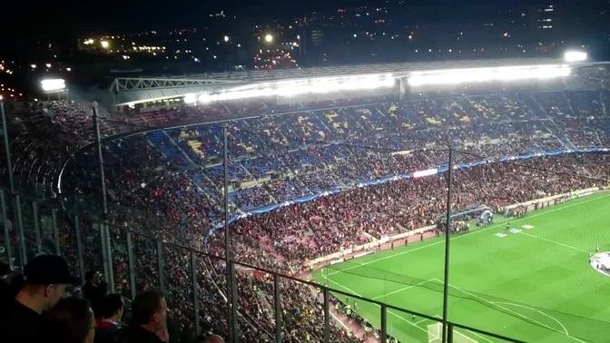 Kurzer Einblick ins Stadion vor dem Champions-League-Spiel  Fc Barcelona - Borussia Mönchengladbach