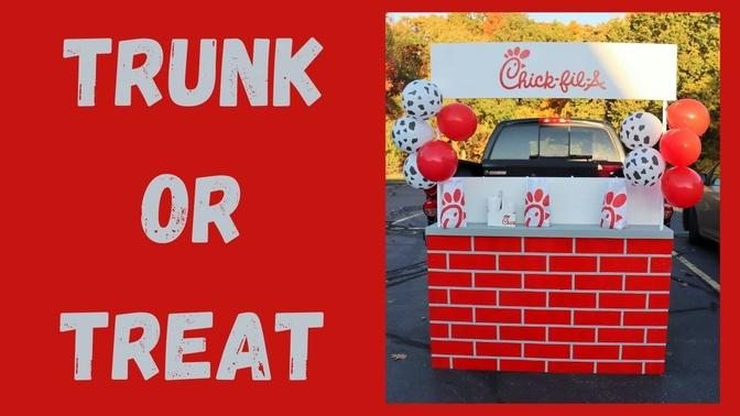 Chick-fil-A Trunk or Treat Drive Through Setup