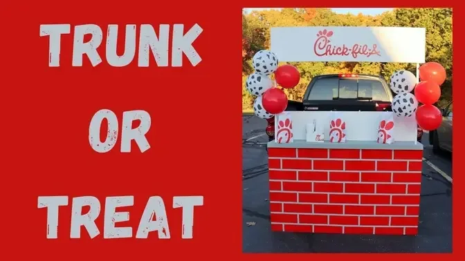 Chick-fil-A Trunk or Treat Drive Through Setup