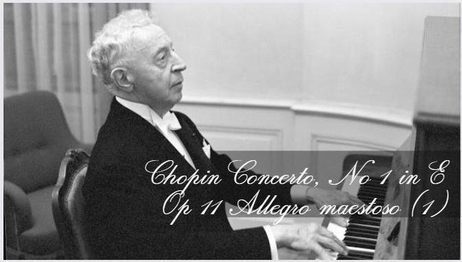 Arthur Rubinstein - Chopin Concerto No 1 in E, Op 11 Allegro maestoso (1)