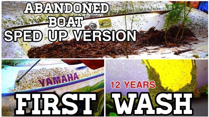 ABANDONED Barn Find _ Extremely Moldy Boat _ First Wash In 12 Years _ Detailing Restoration Sped Up!