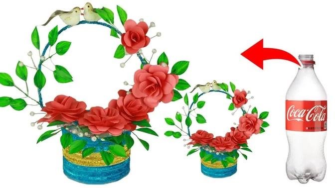 Best Out of Waste Plastic Bottle Basket DIY |Making Beautiful flower basket |Plastic bottle Basket