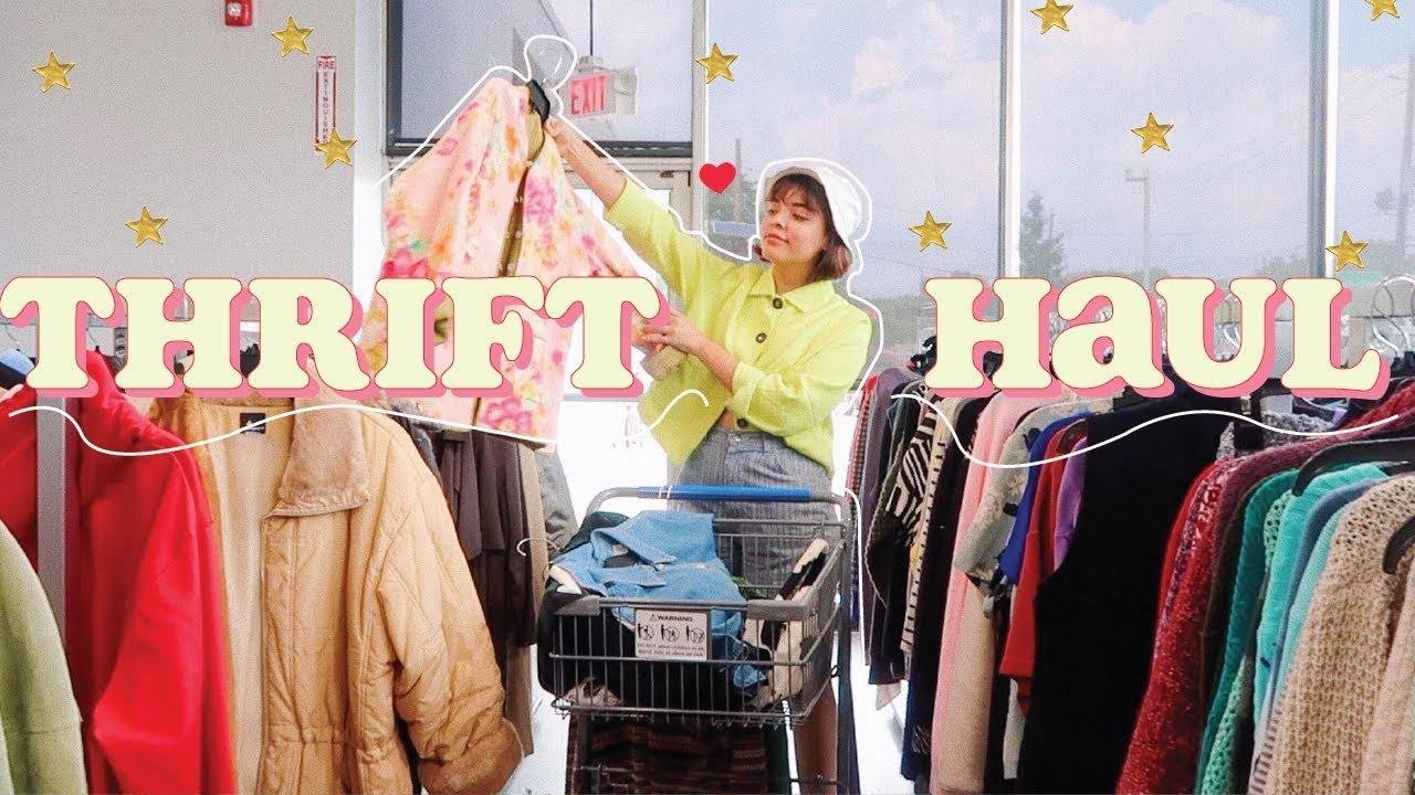 BIGGEST BACK TO SCHOOL THRIFT HAUL I’ve Ever Done 🌈 + some sustainable finds!