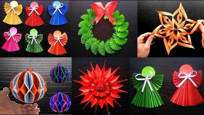 5 AMAZING PAPER CHRISTMAS DECORATIONS TO DO IN 5 MINUTES. decorating ideas