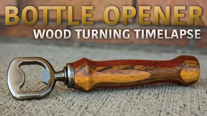 Turning an Exotic Wood Bottle Opener Handle | Time-lapse