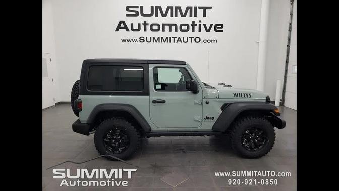 2023 JEEP WRANGLER 2 DOOR WILLYS SPORT EARL GRAY CLEARCOAT 4K ...