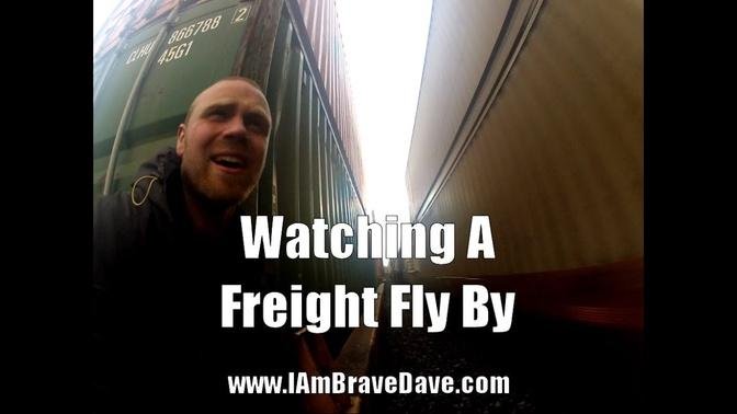 Watching A Freight Train Fly By At Speed