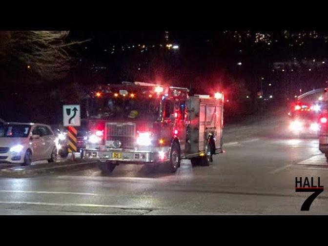 Burnaby Fire Department - Engine 1 & Rescue 2 Responding