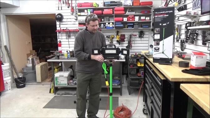 How2wrench Product Review: LED work light on folding tripod stand