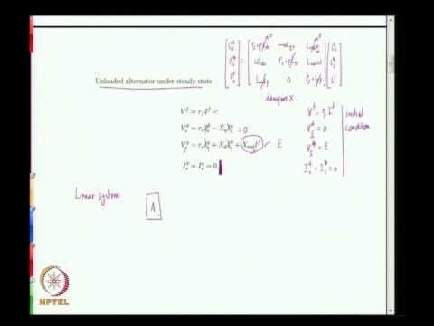 Mod-01 Lec-41 Suddent Short Circuit of Three Phase Alternator – Analytical Solution